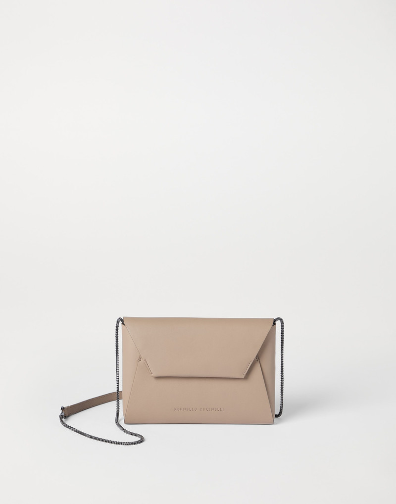BC Duo pochette in calfskin with precious chain 1