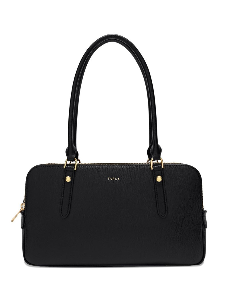 medium Boston zip leather tote bag 1