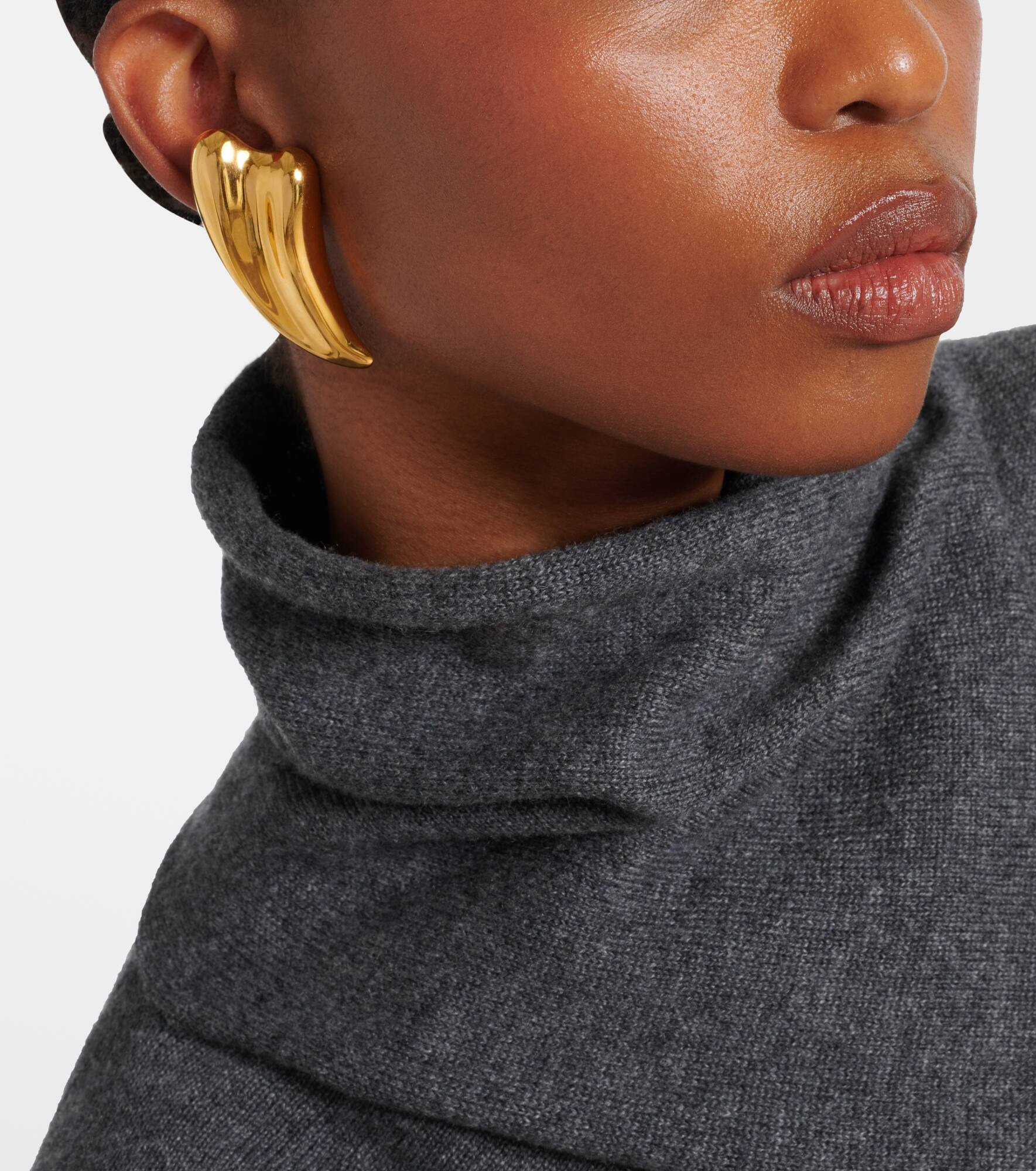 Liza gold-plated clip-on earrings - 3