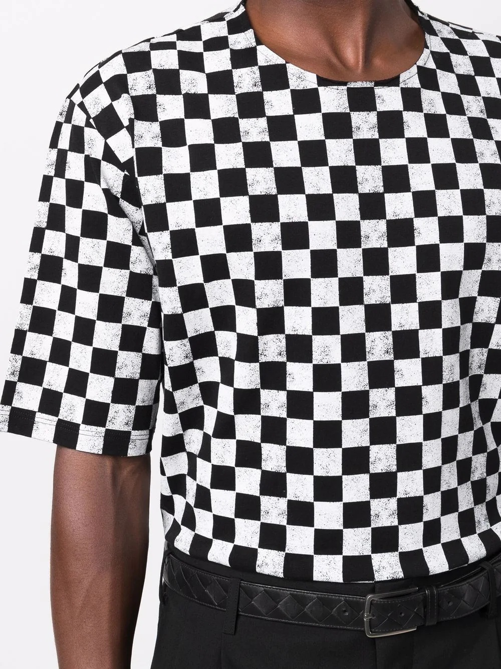 check-print T-shirt - 5