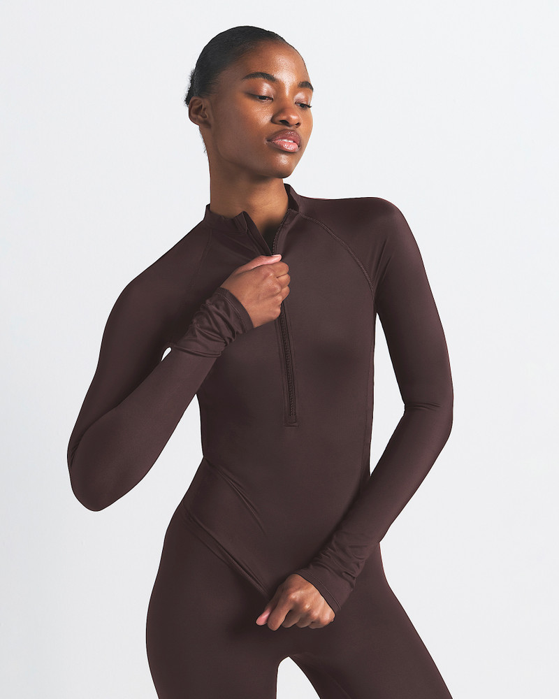 NikeSKIMS Shine Women's Long-Sleeve Half-Zip Top 1