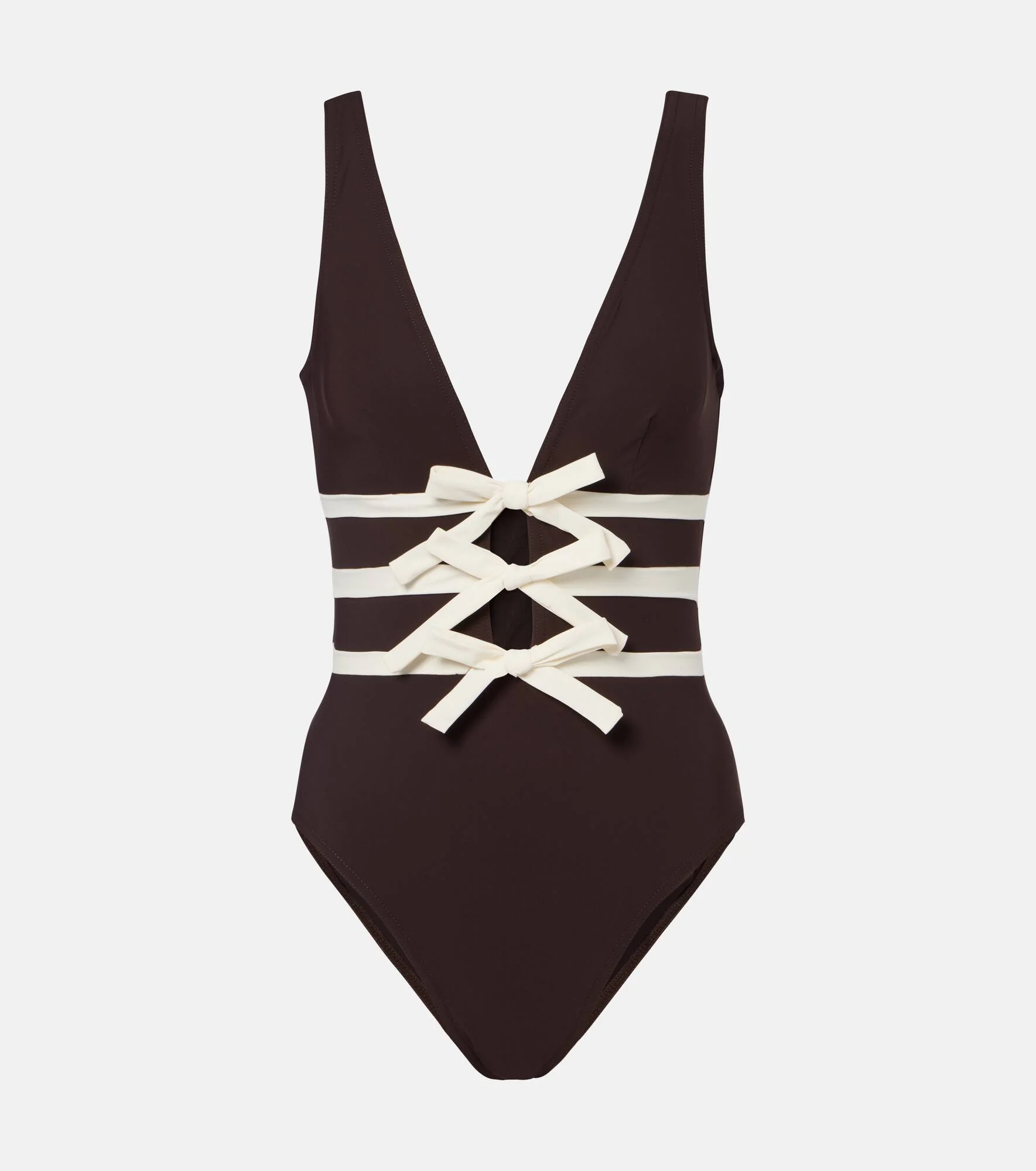 Lenora bow-detail swimsuit - 1