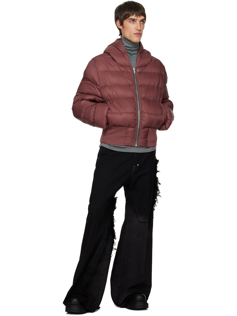 Rick Owens Pink Concordians Hooded Down Jacket outlook