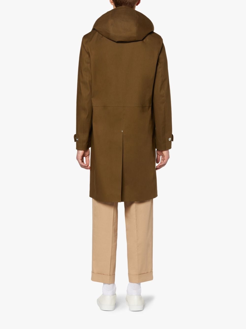 GRANISH OLIVE BONDED COTTON HOODED COAT | GR-1032 - 3