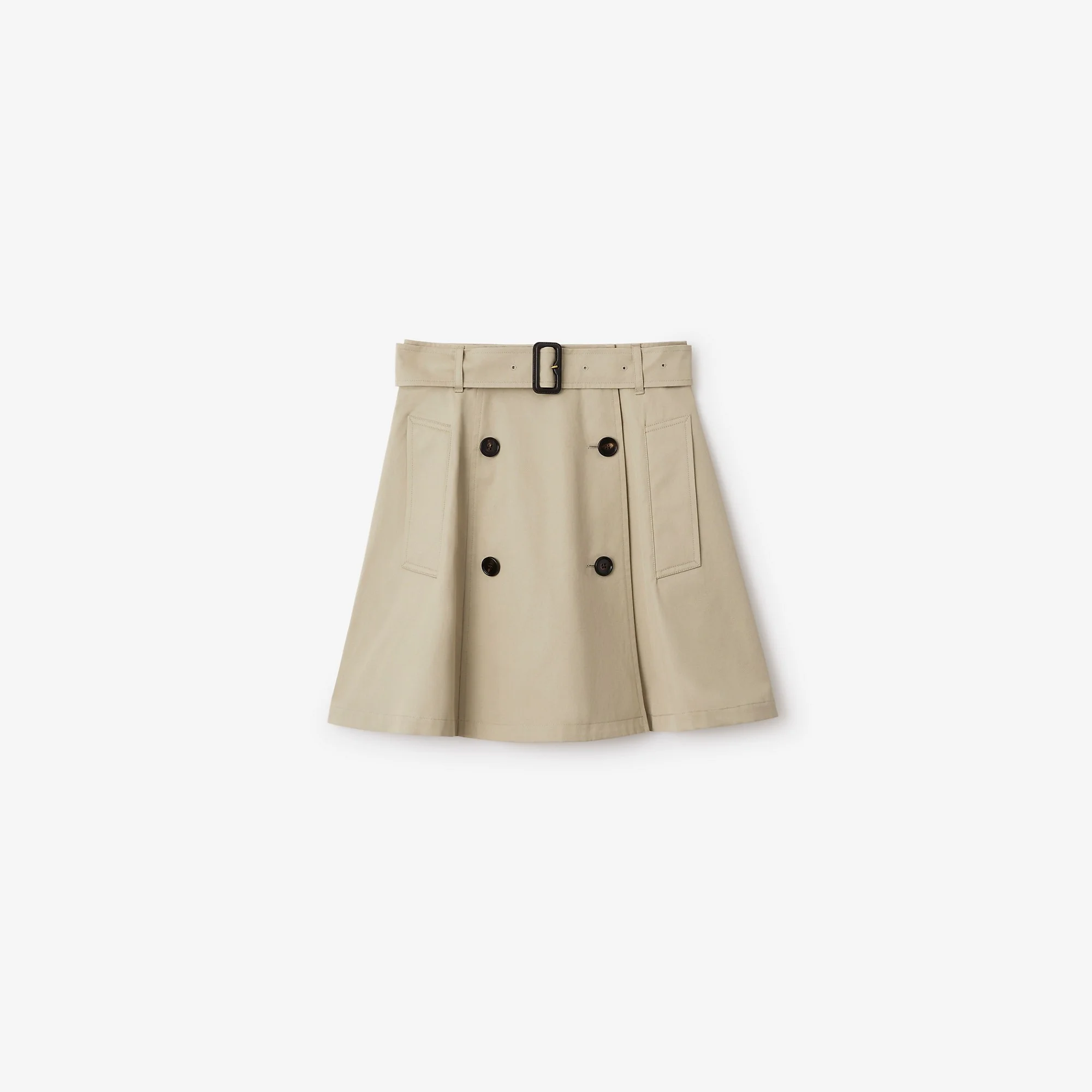 Gabardine Trench Mini Skirt - 1