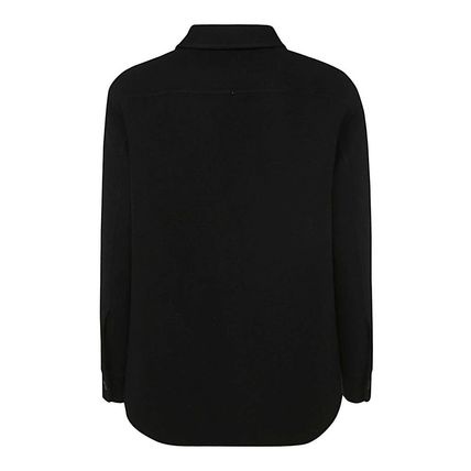 BUTTON-UP WOOL SHIRT JACKET (BLACK) - 2