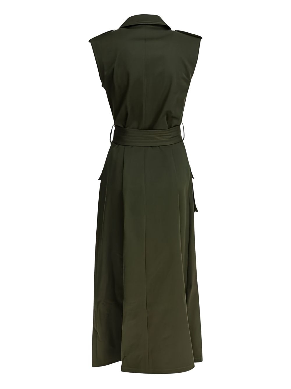 belted double-breasted midi dress - 2