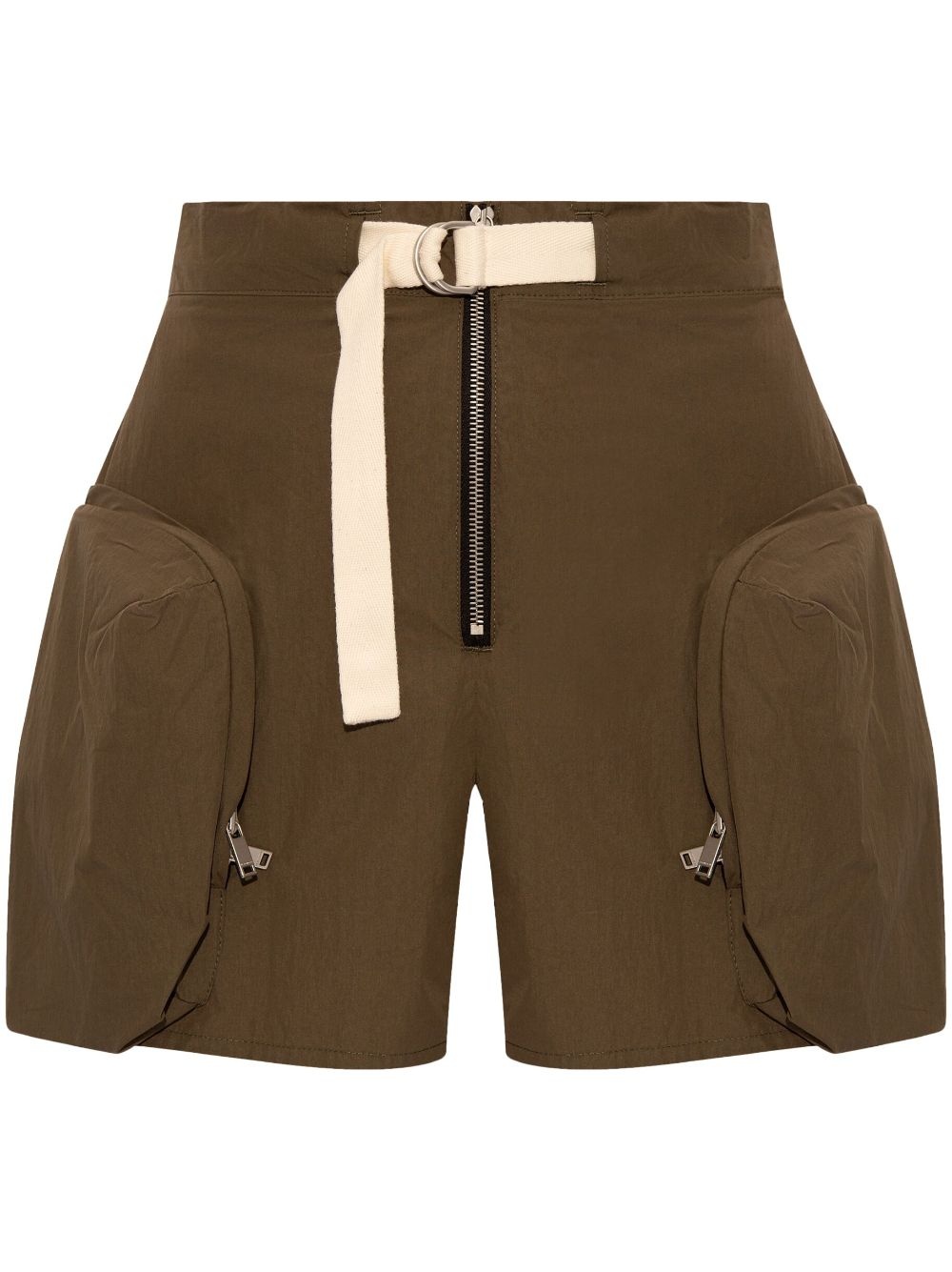 zip-pockets cotton shorts - 1