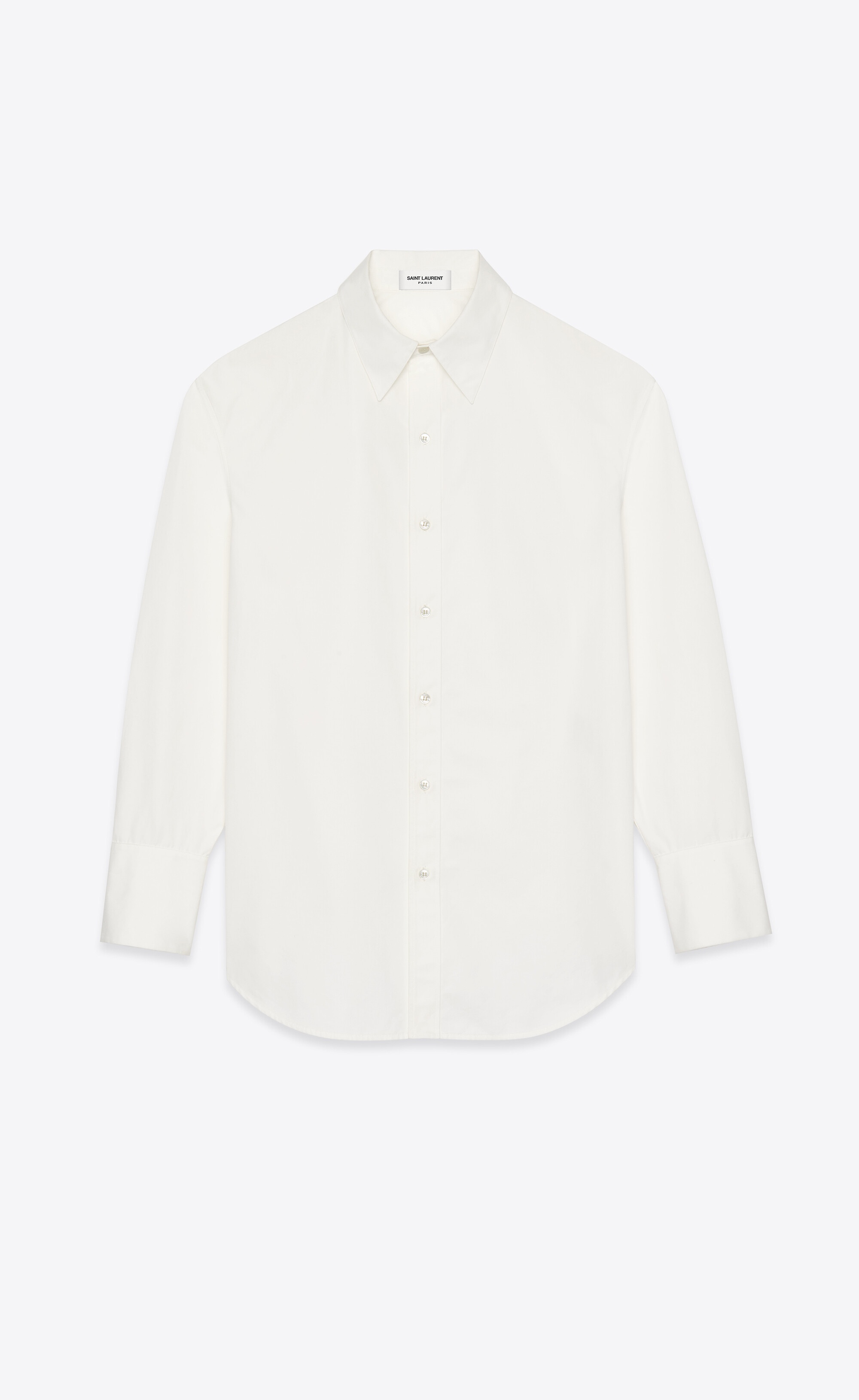 oversized shirt in cotton poplin - 1