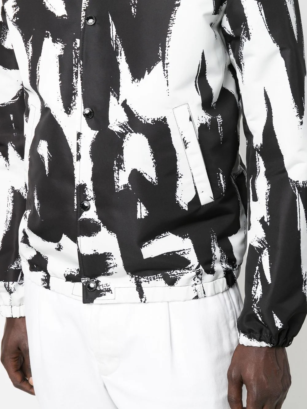 graphic-print two-pocket windbreaker jacket - 5