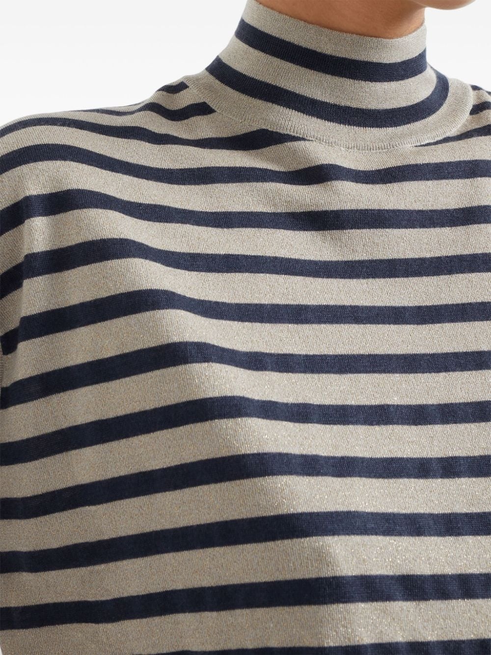 striped fine-knit top - 5