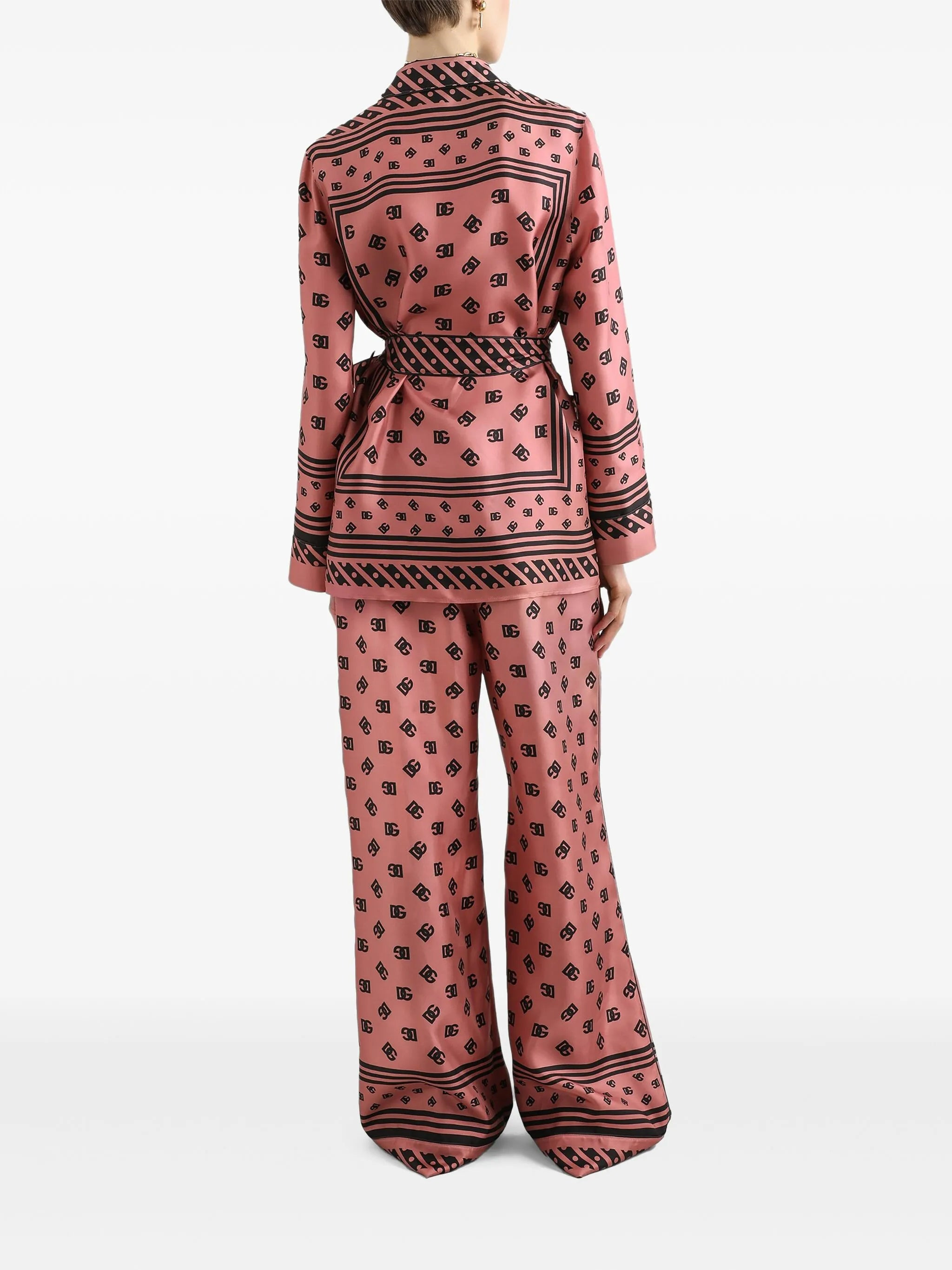 logo-print palazzo pants - 3