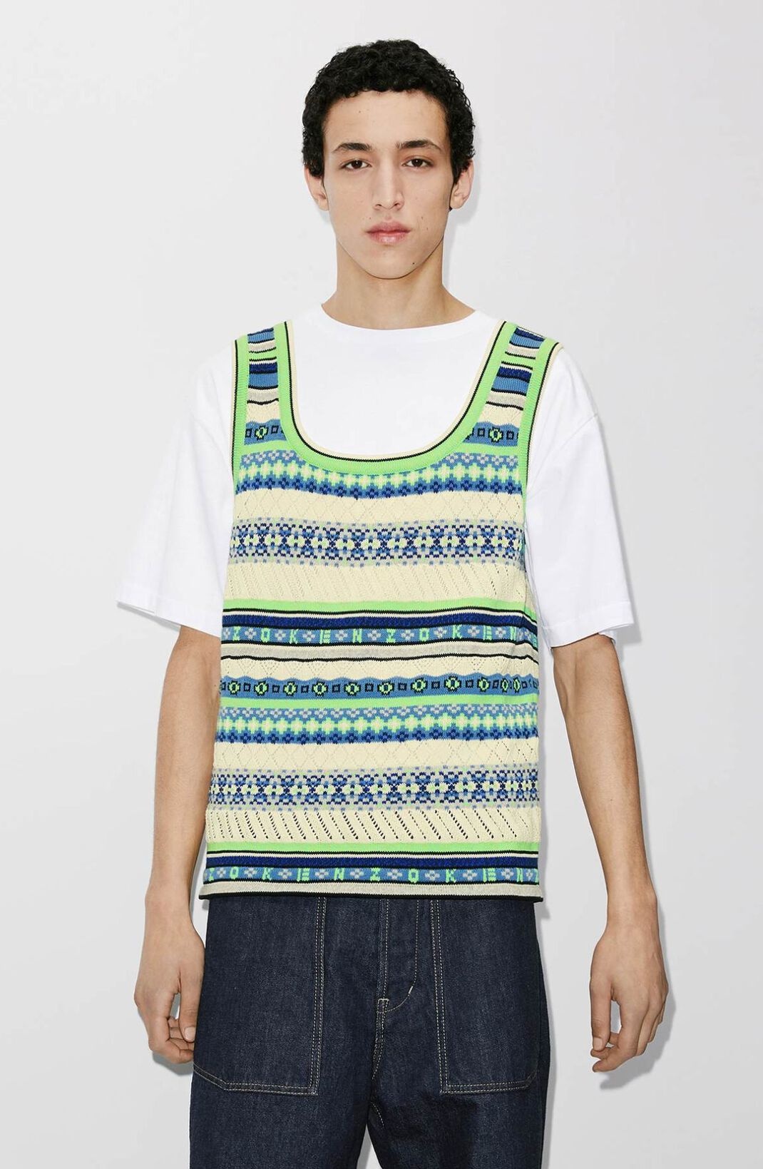 'Fair Isle' sleeveless jumper - 4