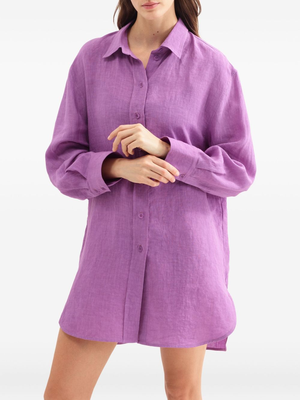 Mignonette button-down linen shirt - 4