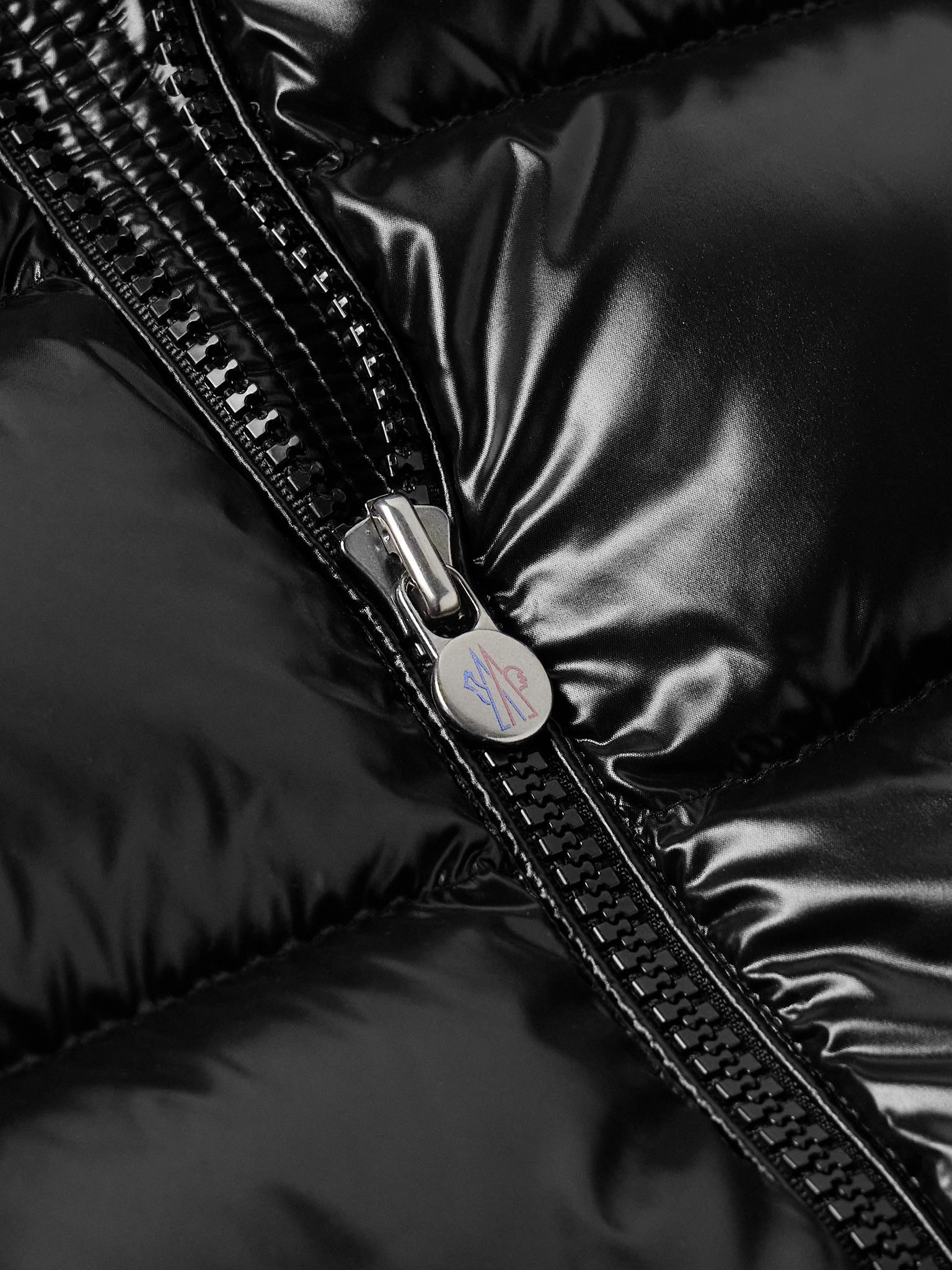 Maya Logo-Appliquéd Quilted Shell Hooded Down Jacket Black - 5