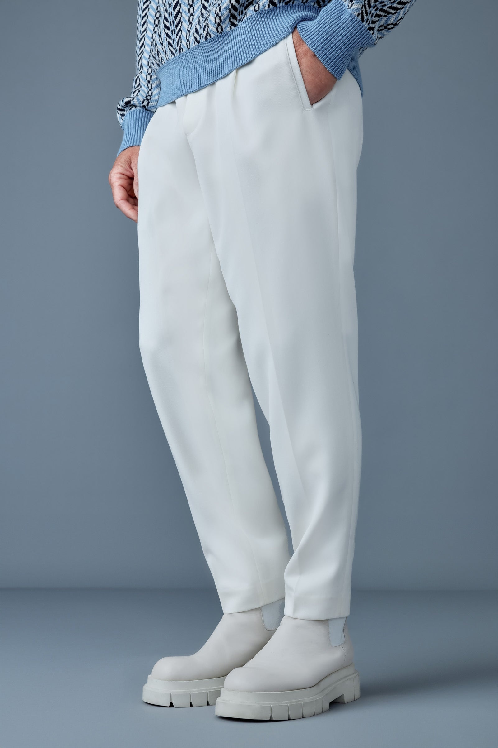 MARTIN Pleated wool pants with elasticized waist - 2