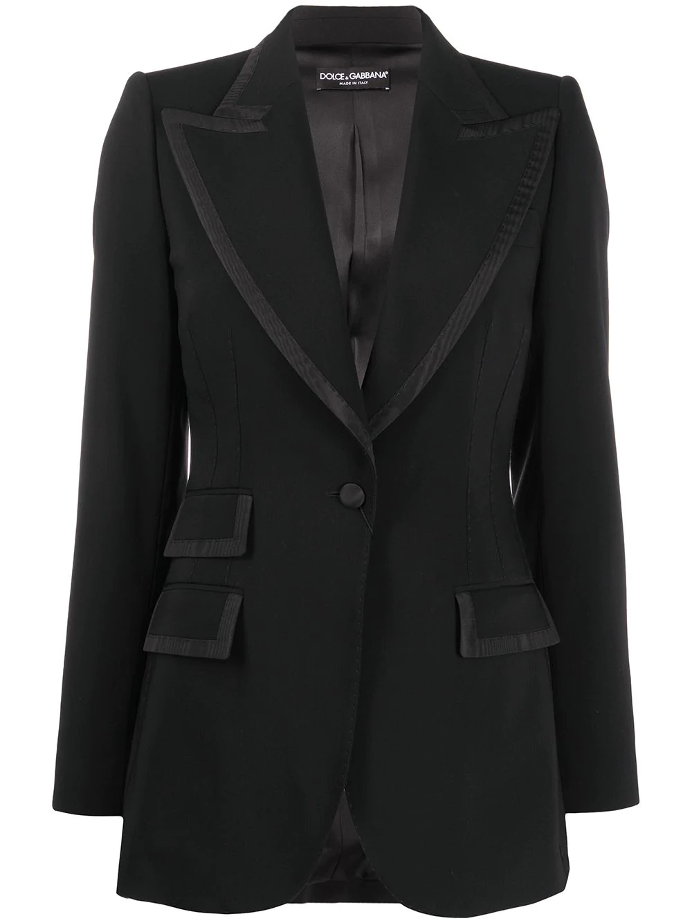 peak lapel blazer jacket - 1