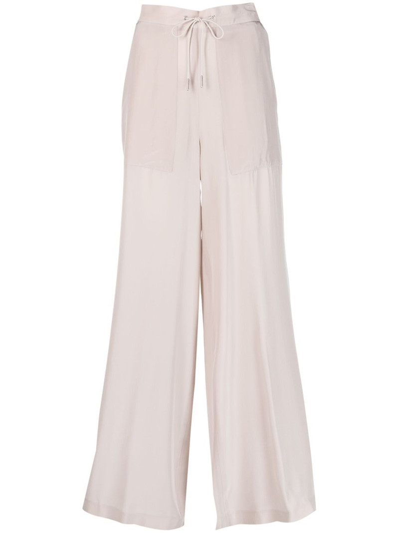 drawstring-waist straight-leg trousers 1