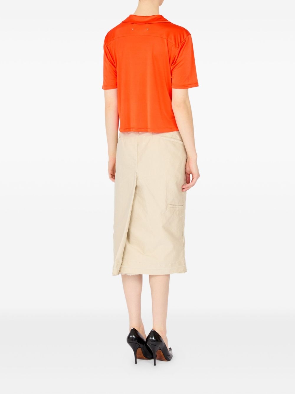 satin polo shirt - 4