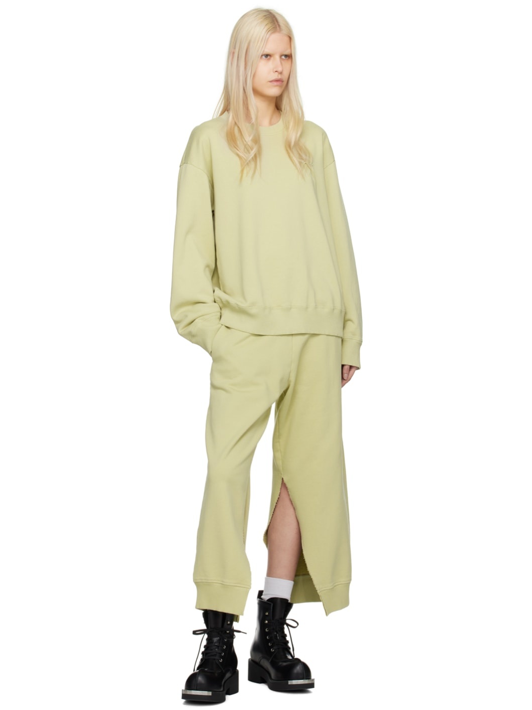 Green Vented Sweatpants - 4