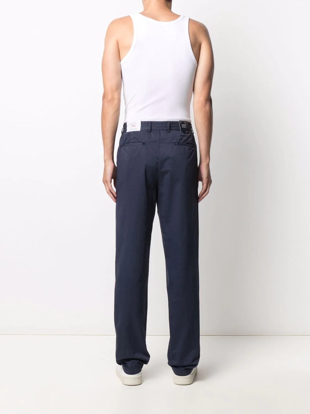 organic cotton straight-leg trousers - 4