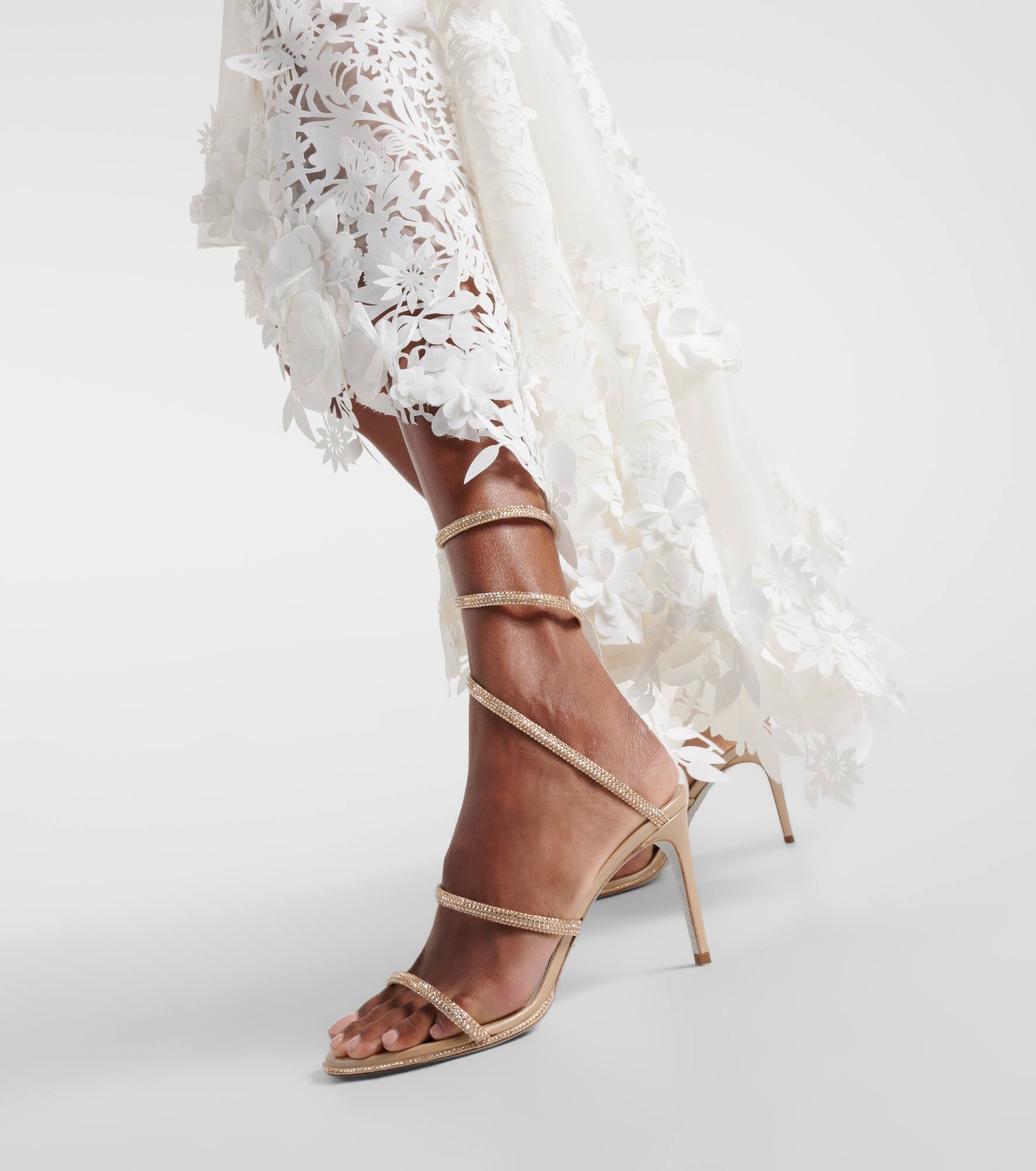 Cleo 80 embellished satin sandals - 4