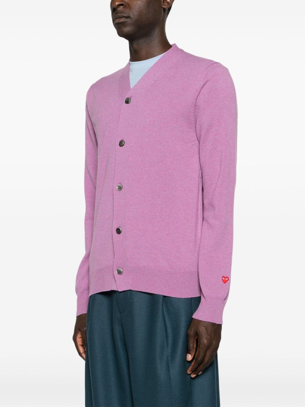 V-neck wool cardigan - 4