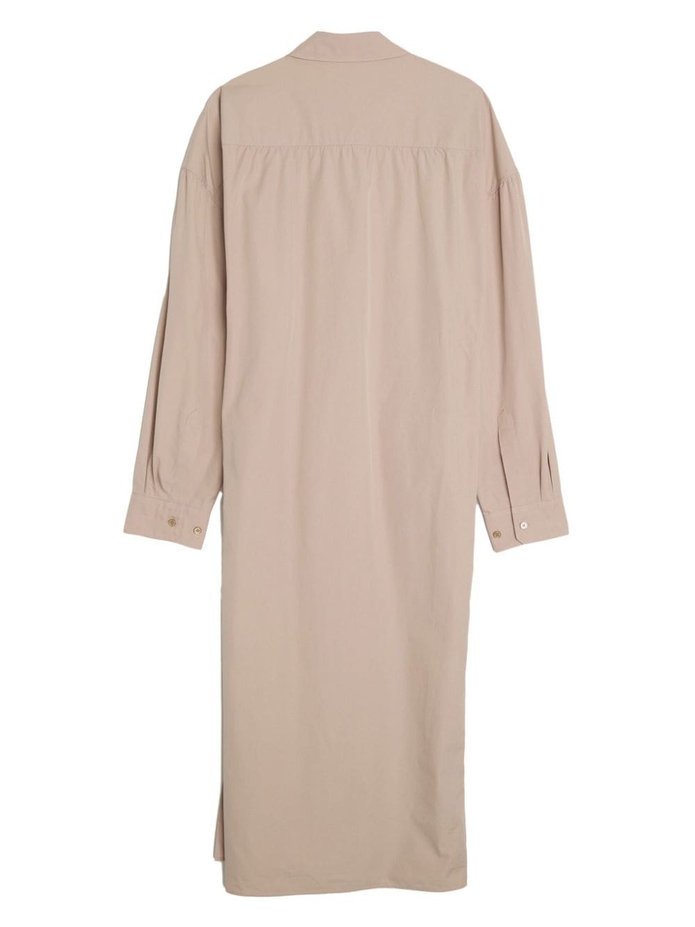 classic-collar wrap midi dress - 2