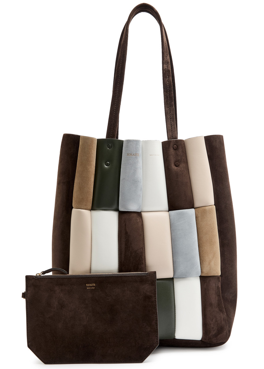 Khaite Zoe Patchwork Leather and Suede Tote bag - 6