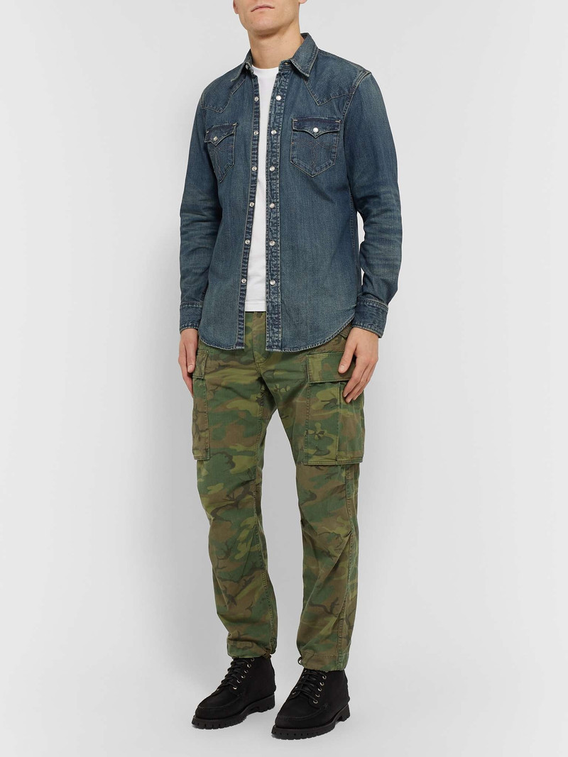 RRL by Ralph Lauren Slim-Fit Denim Western Shirt outlook