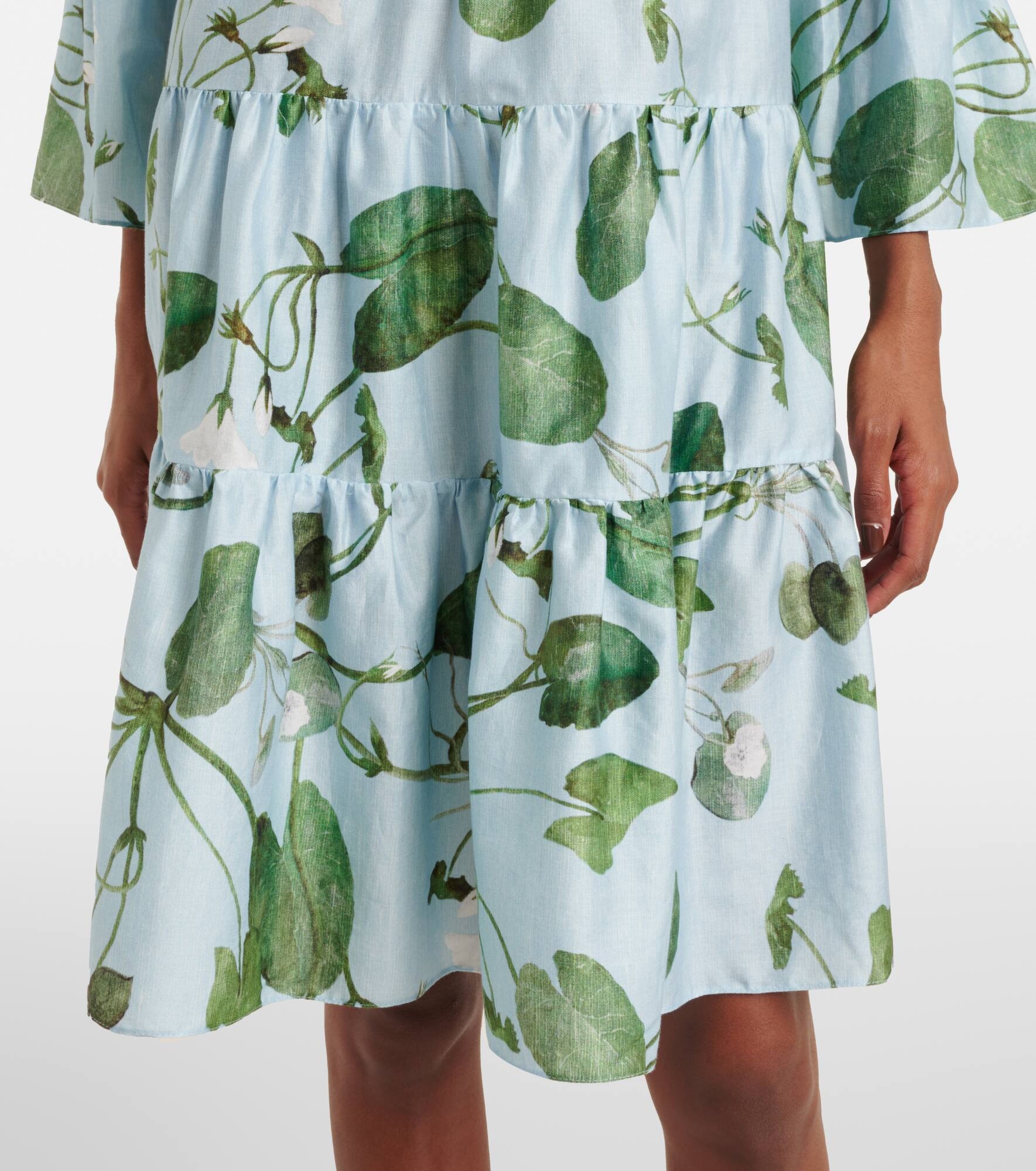 Tiered floral cotton minidress - 5