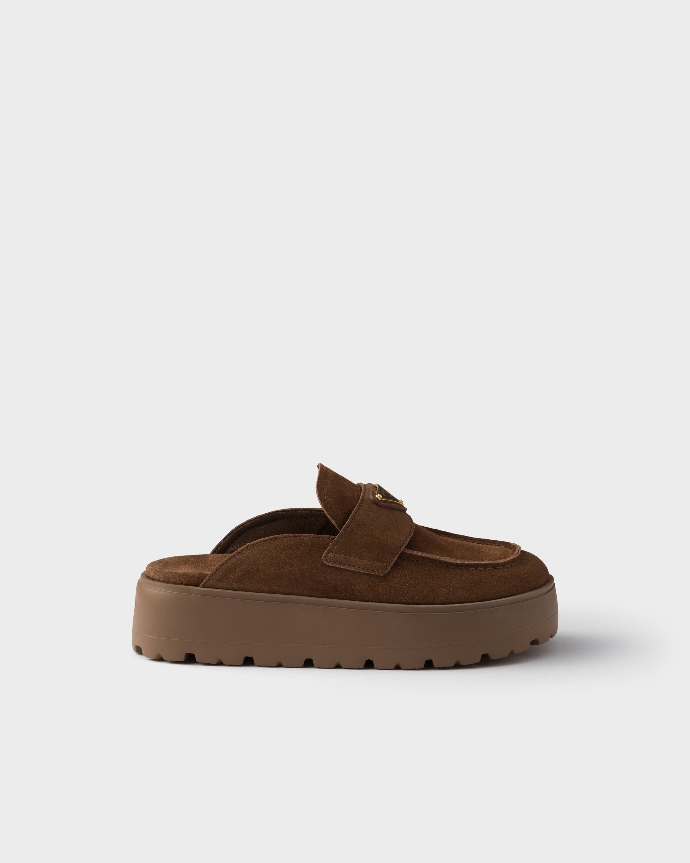 Suede flatform mules - 2