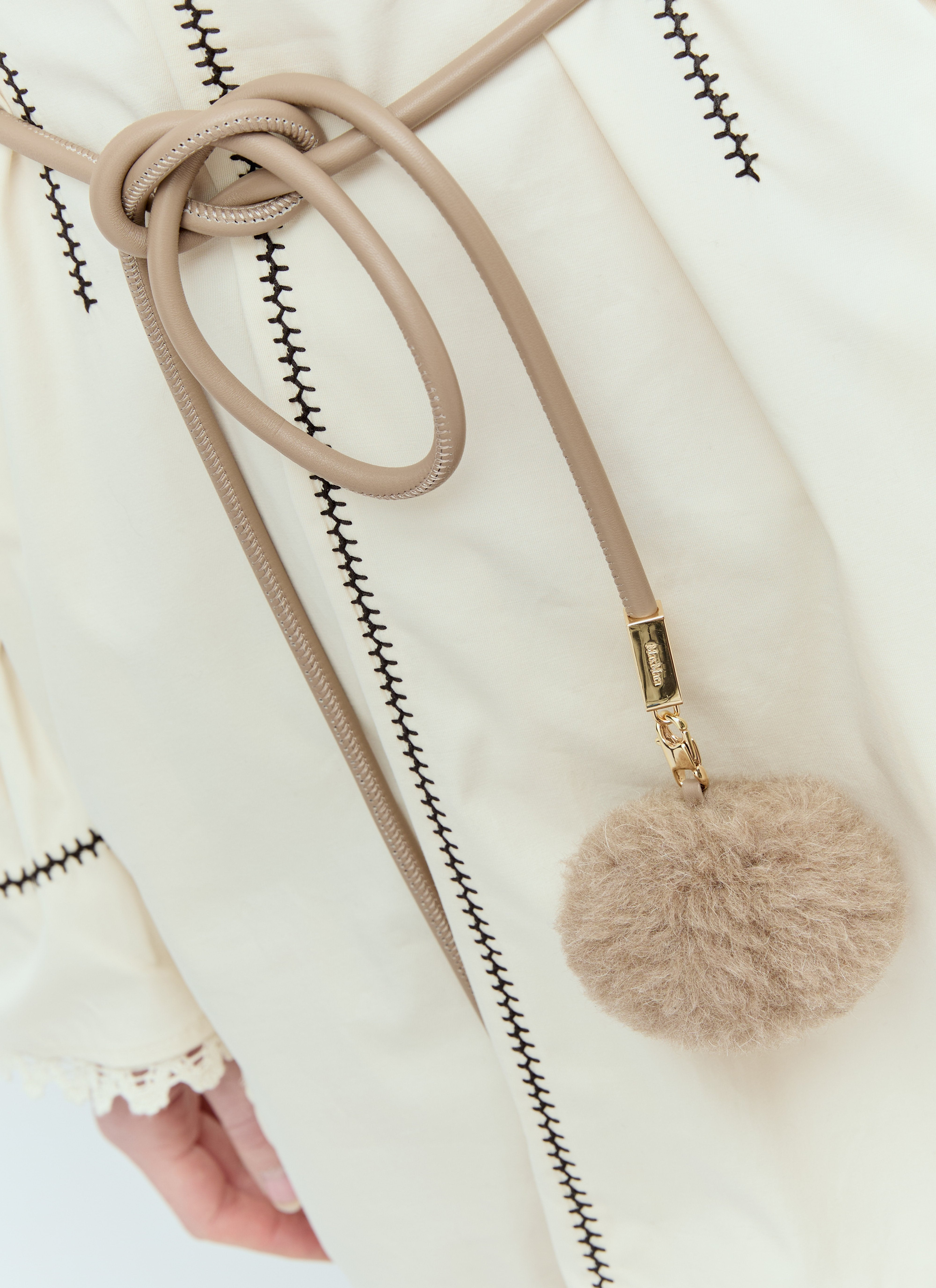Max Mara Women Pom-Pom Tubular Belt - 3