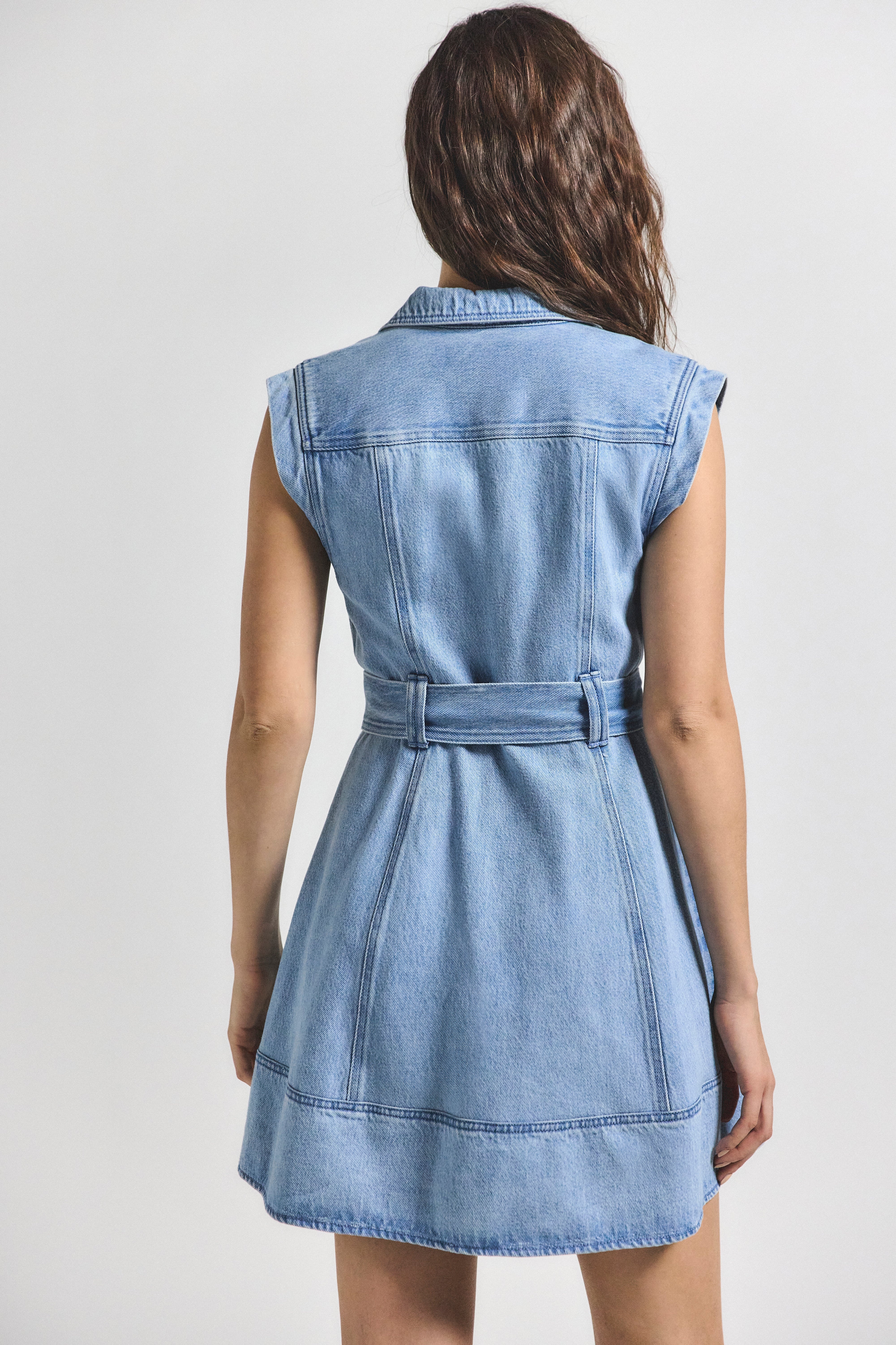 LYA BELTED DENIM DRESS - 6