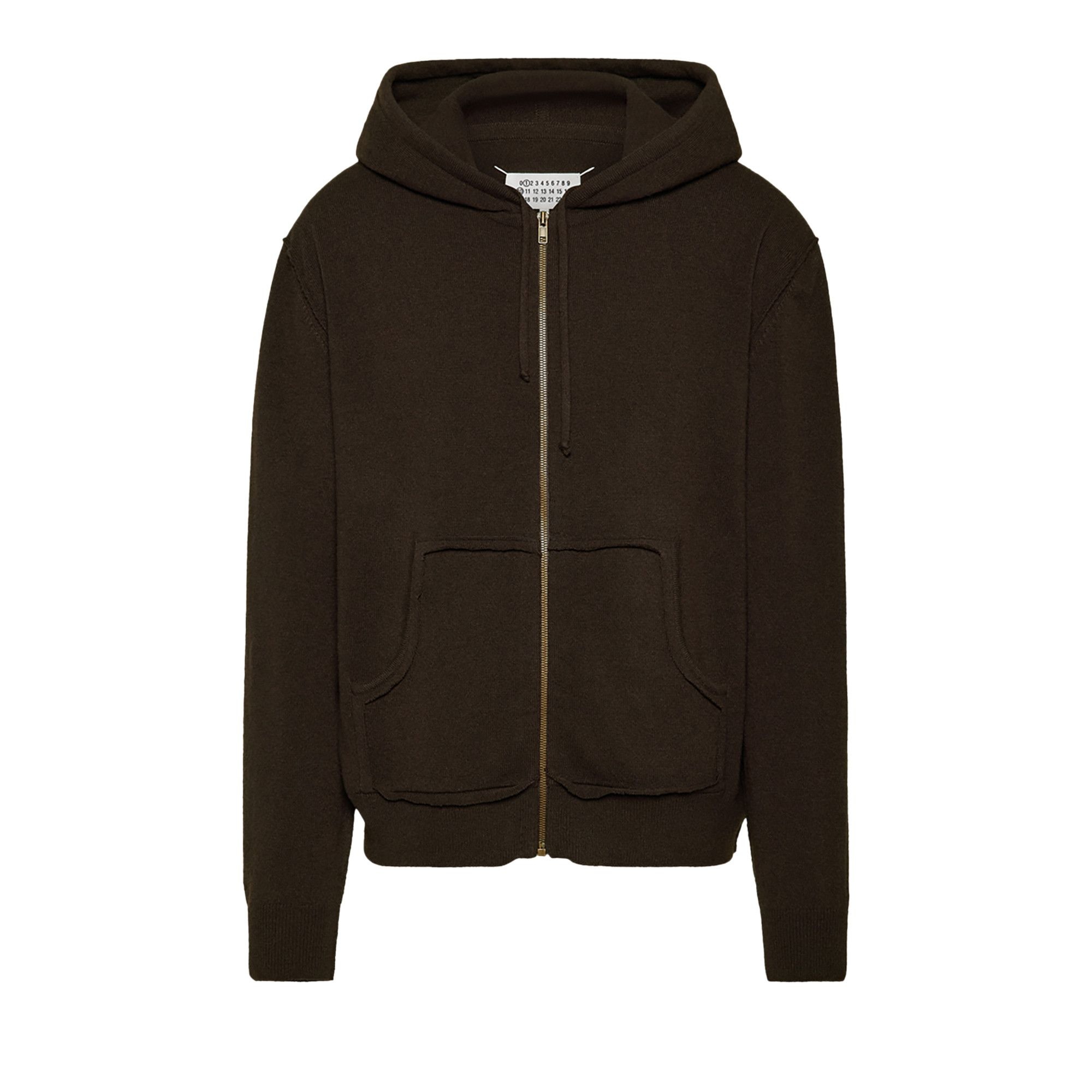 Maison Margiela Zipped Hoodie 'Dark Brown' - 1