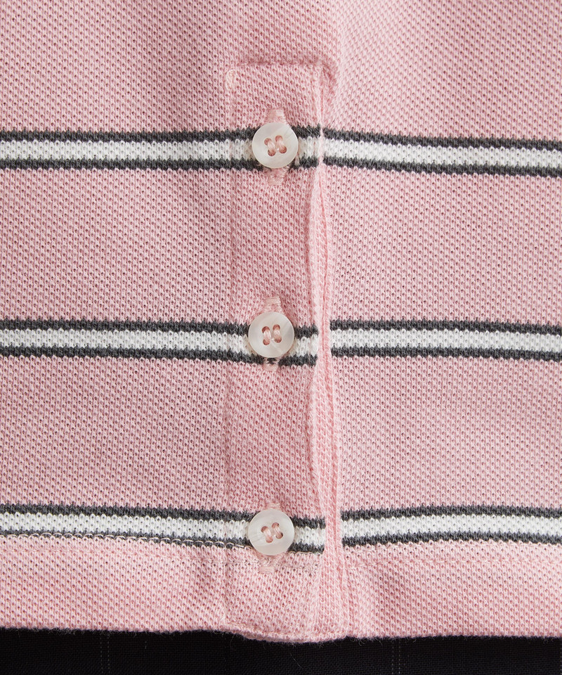 Julieta Pink Striped Polo 5