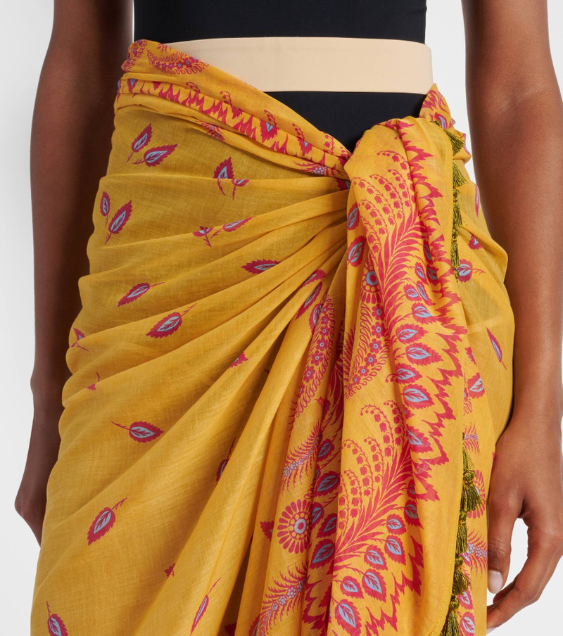 Printed cotton beach cover-up 4