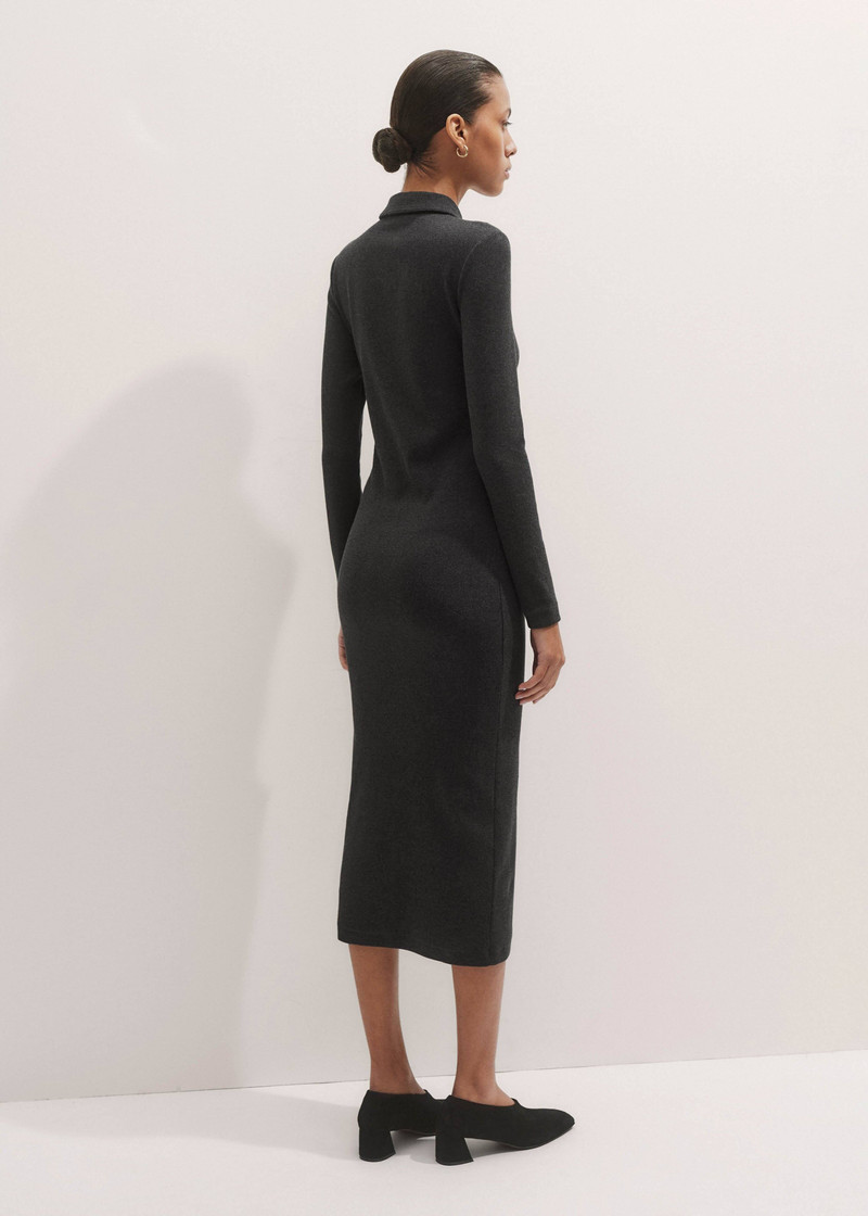 Rib Midi Shirt Dress 5