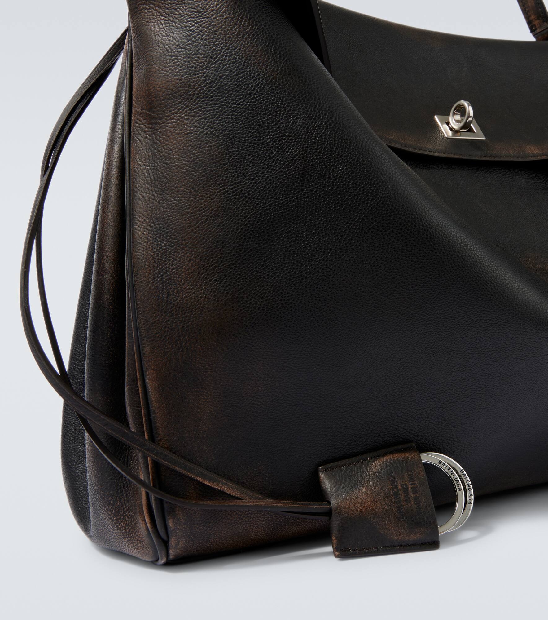 Rodeo Large distressed leather tote bag - 6