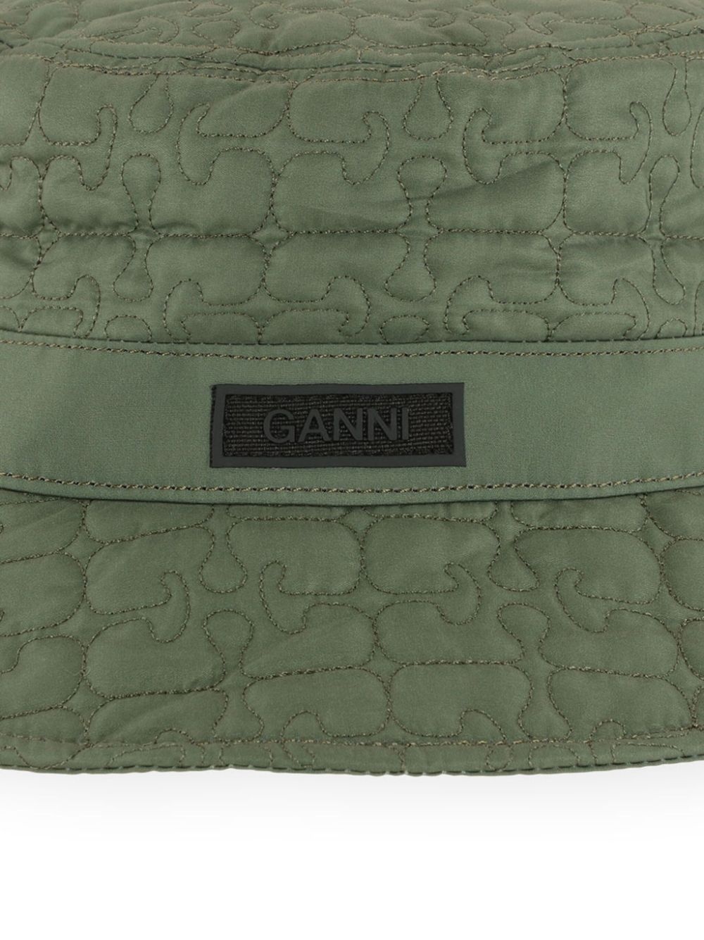 logo-patch quilted bucket hat - 2