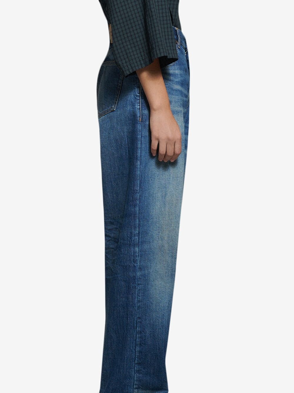 wide-leg organic denim jeans - 4