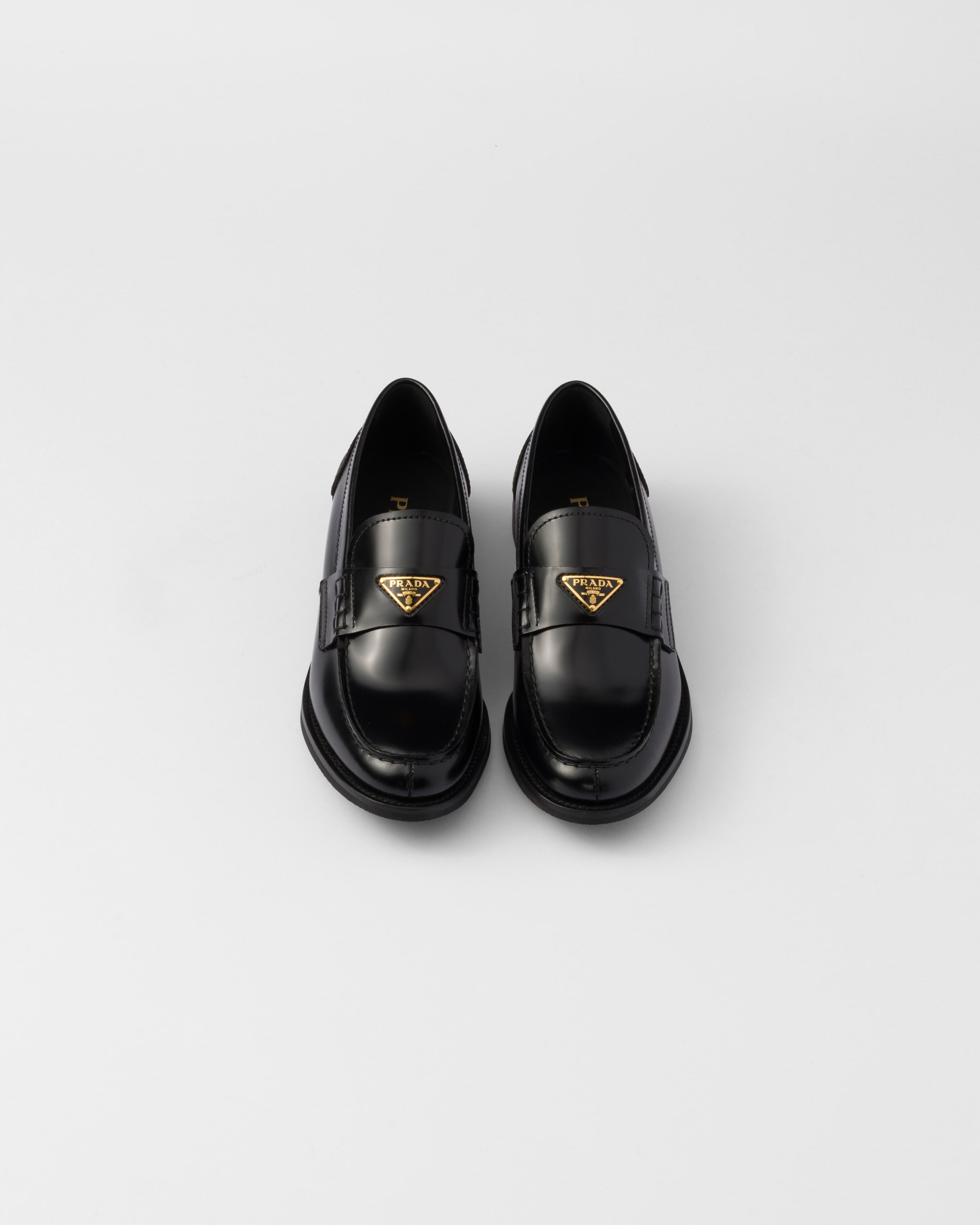 Brushed leather loafers - 4