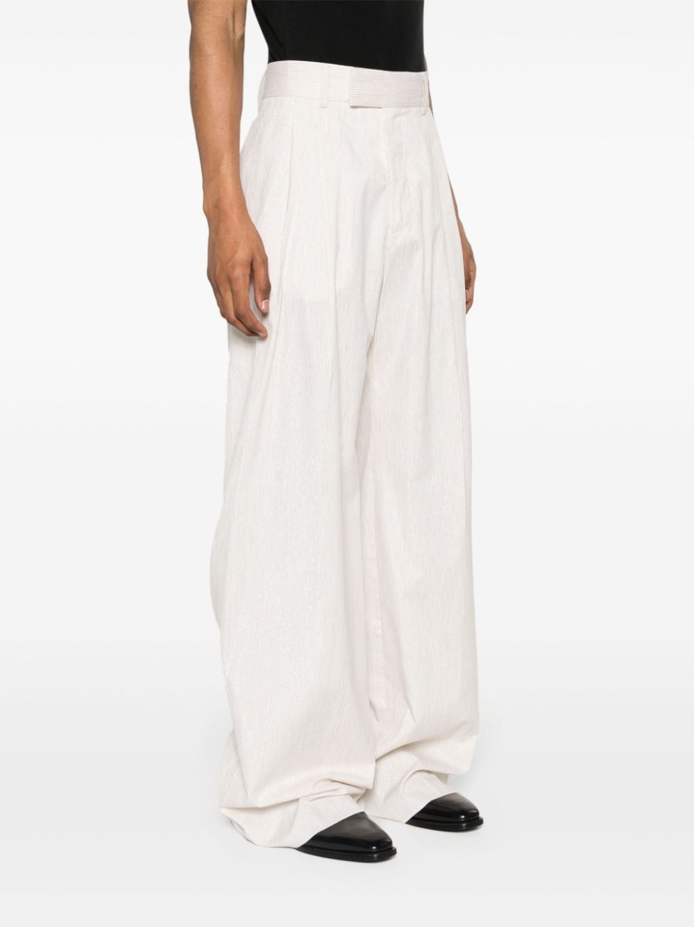 mid-rise wide-leg trousers - 5