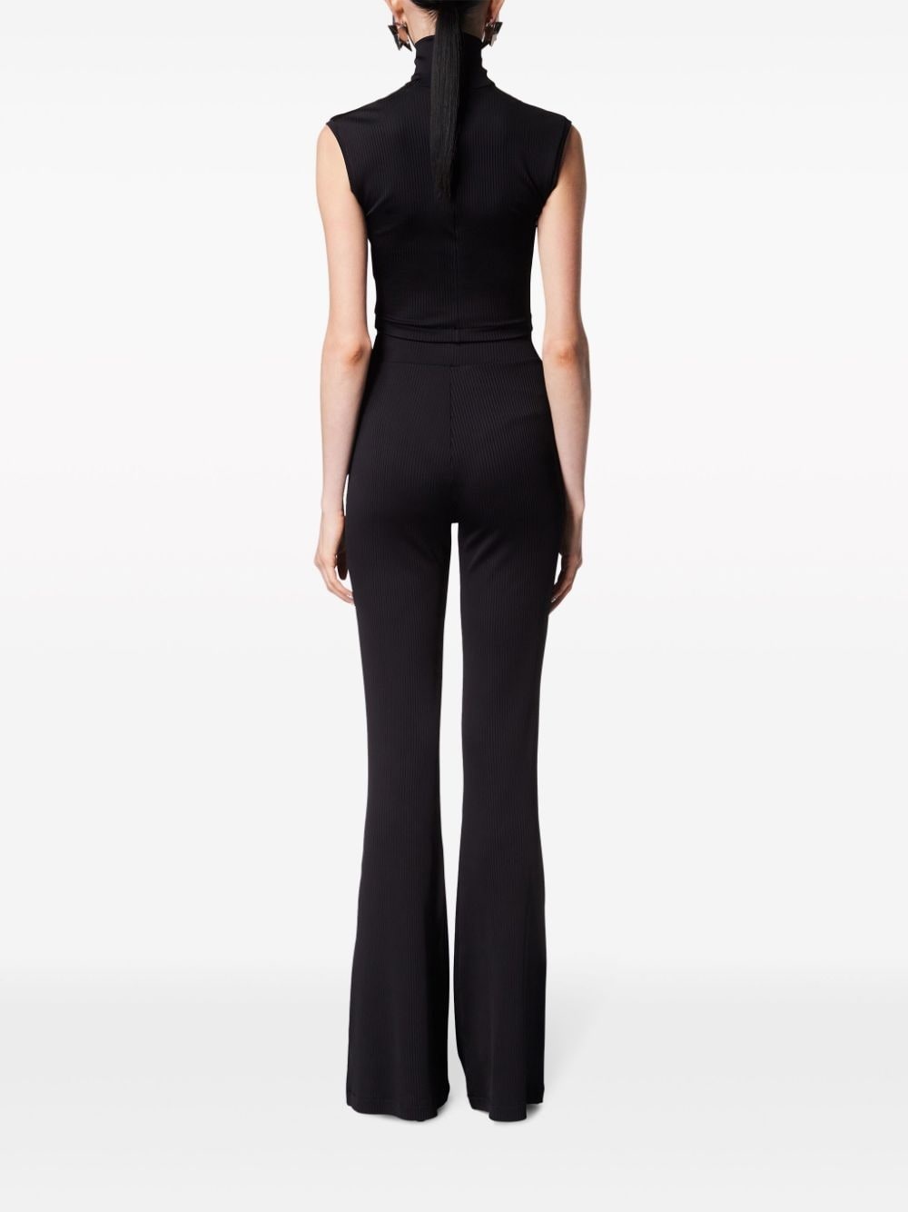star-stud high-waist flared trousers - 4