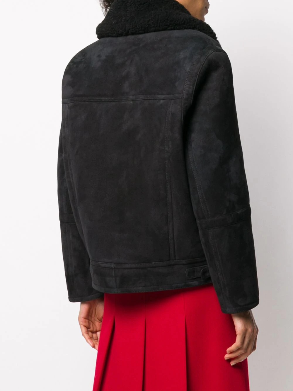 shearling zipped jacket - 4