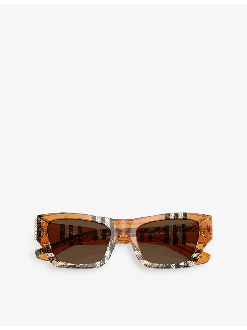 BE4441U Cat-Eye Checked Acetate Sunglasses 5