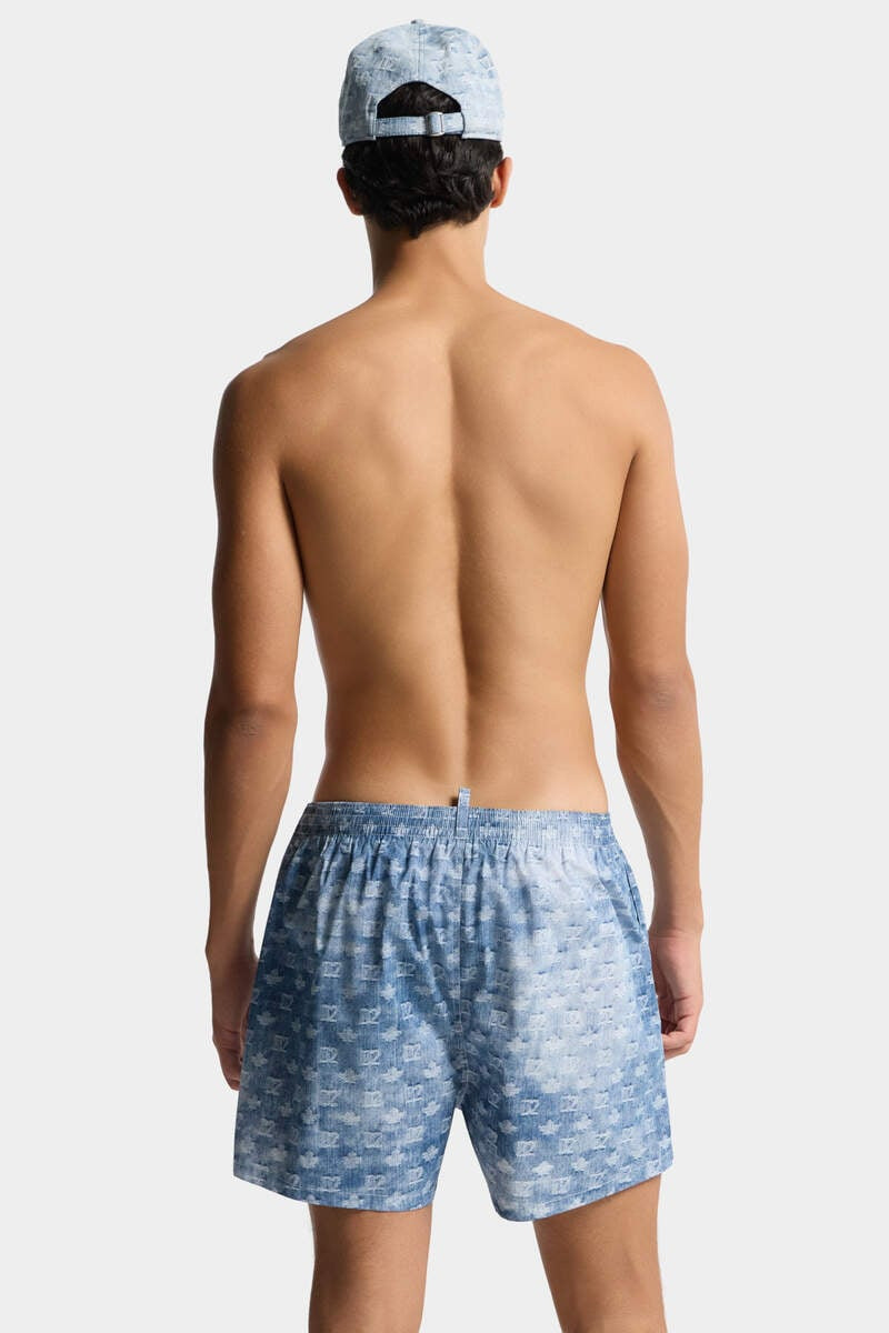 D2 MONOGRAM MIDI SWIM BOXER 4