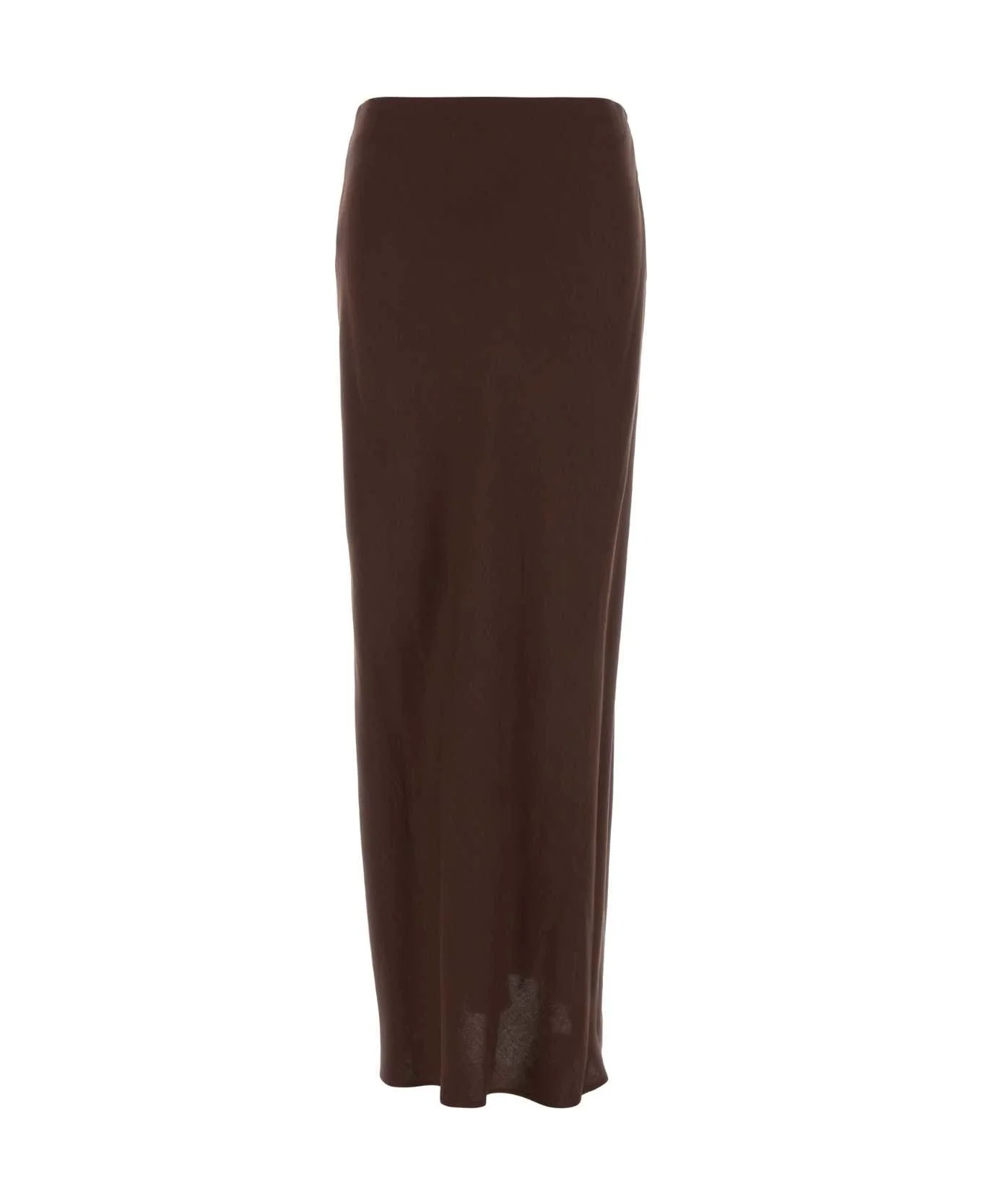 Brown Viscose Blend Skirt - 1
