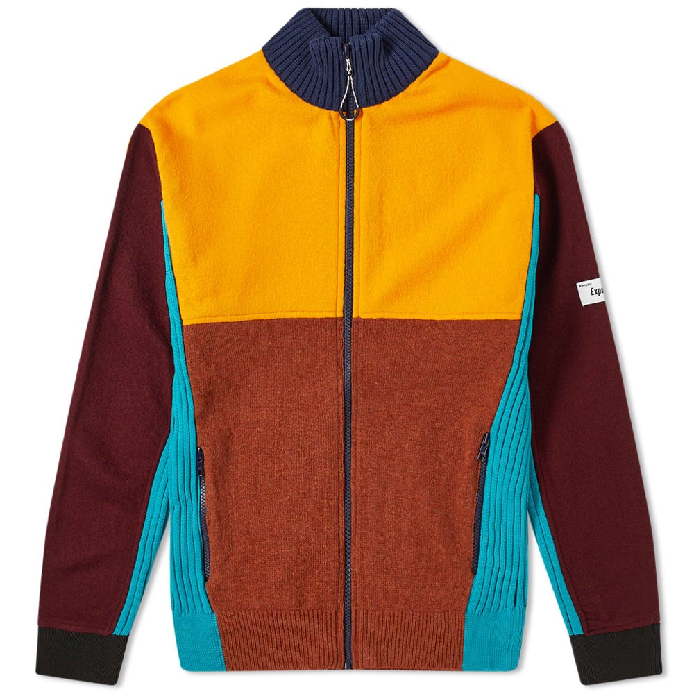 Kenzo Felted Colourblock Zip Knit Track Top - 1