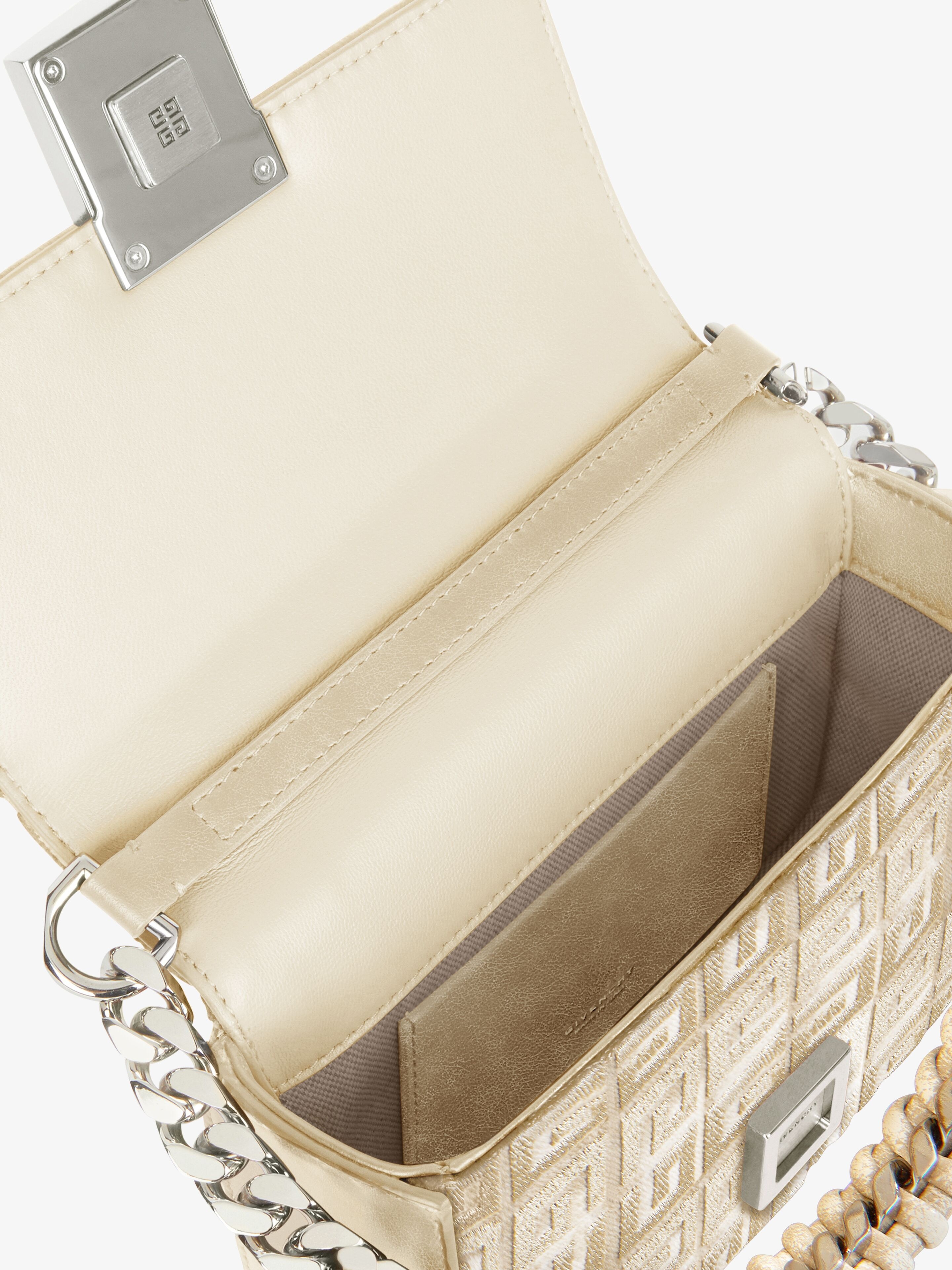 SMALL 4G BAG IN LUREX EMBROIDERY WITH CHAIN - 5